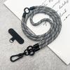 Cordón Tres en Uno para Teléfono Móvil de Muñeca para Colgar del Cuello Cruzado Longitud para Hombre y Mujer Cuerda Trenzada Fuerte Correa Lateral de Metal Desmontable