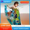 Uau Toalha Personalizada de Secagem Rápida Absorvente Veludo de Dupla Face Microfibra Estampada Praia Exportação Popular Toalha de Praia Oversized