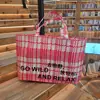 Bolsa de Mano Tejida, Bolsa de Empaque Extra Grande, Bolsa de Compras Laminada Piel de Serpiente, Bolsa Tejida Personalizada Transfronteriza para Viajes con Logo