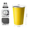 Taza de Cerveza de Acero Inoxidable Grado Alimenticio 304, Borde Enrollado de una Sola Capa, Taza de Café para Acampar al Aire Libre, Taza de Agua Portátil