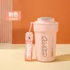 Caneca de café de aço inoxidável 316, estilo popular, design em forma de pétala, alta qualidade, copo de bebida de uso duplo, garrafa térmica de café octogonal