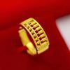 Plata tailandesa cinco Fu moneda de cobre plateada cinco monedas de emperador anillo abierto para hombre y mujer plata lisa cien palabras fu anillo de dedo índice fabricante