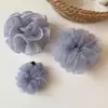 Scrunchie de Malha com Bolinhas e Pregas Plissadas, com Sensação Fresca e de Alto Padrão, Elástico de Cabelo de Quatro Camadas para a Parte de Trás da Cabeça, Corda de Cabelo Estilo Coreano