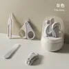 Juego de Cuidado de Uñas para Bebé Recién Nacido Jingqi - Cortauñas para Bebé con Cubierta de Seguridad Anti-pellizco para Manicura