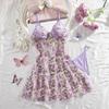 Lingerie Sexy Europeia e Americana com Cadarço Sexy Puro Desejo Floral Doce Menina Doce Malha Transparente Bordada Macacão com Suspensório