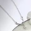 Colar de trevo de quatro folhas em prata de lei S925 para mulheres, design de nicho de luxo leve, corrente de clavícula de alta qualidade, acessório requintado e versátil