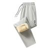Calça Casual de Cashmere Tamanho Europeu Transfronteiriça Masculina de Inverno Veludo Calça Esportiva Solta Tamanho Grande Calça Reta Calça de Moletom Quente