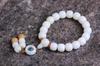 Pulsera de raíz de Bodhi de jade blanco natural DIY esmalte colorido accesorios Xingshi hombres y mujeres pulsera de un solo círculo cuentas de Buda
