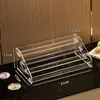 Suporte de Exibição de Acrílico Prateleira Escada para Miniaturas Caixas Surpresa Rack de Exibição Transparente Suporte de Exibição de Bonecas para Uso Doméstico