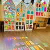 Celofán de color hecho a mano DIY lámina transparente dura transparente papel plástico colorido para niños papel electro-óptico PVC papel de color hecho a mano