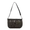 Bolsa feminina minimalista retrô 2026, bolsa de ombro com design de nicho estiloso e moderno, bolsa de ombro quadrada pequena casual única para o dia a dia