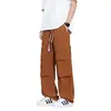 Pantalones casuales holgados de retazos retro americanos para hombre, marca de tendencia primavera y otoño, talla grande, pierna ancha recta, con un precio de 69.9