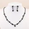 Explosiones transfronterizas: elegante collar y pendientes de diamantes con destellos de moda europea y americana, joyería nupcial, accesorios de boda para mujer 4867