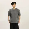 2025 Novo Estilo de Verão Retrô Americano Design Cleanfit Camiseta de Manga Curta Masculina Solta Tendência Versátil Tops