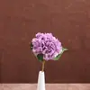 Flor artificial única hortênsia francesa salão de casamento fundo de flor macia arranjo de flores hortênsia de quatro cantos decoração de casa flor