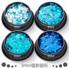 Lentejuelas redondas de 3 mm para uñas, brillo láser, parche de punto, brillo para uñas, decoraciones mixtas, material epoxi hecho a mano