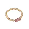 Pulsera de Cuentas de Fluorita Cristalina y Circonita Moda Lujo Ligero Pulsera de Gama Alta Temperamento de Nicho Joyería Versátil Venta al por Mayor