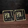 Señales de Puerta Corredera de Acrílico en Stock, Señales de Advertencia para Hotel sin Taladro, Pegatinas de Pared para Puerta Corredera Izquierda-Derecha de Vidrio