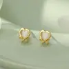 Brincos de Prata Esterlina 999 Gan Jia Coração com Laço Stud Luxo Leve Minimalista Moda Artístico Exquisito Brinco Dropshipping Transfronteiriço