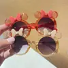 Gafas de Sol Infantiles Coloridas con Forma de Lazo y Estrellas, Gafas de Sol de Moda y Lindas para Niñas, Gafas Anti-UV con Puntos de Estrella