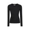 Suéter de malha com manga longa, gola alta, camada interna branca, para mulheres, outono, versátil, casual, justo