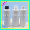 Botella de plástico negra de 300 ml con hombro plano y tapa tipo mariposa para champú y gel de ducha, botella negra de 300 ml con tapa abatible para detergente