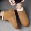 Botas de Nieve para Hombre Suela Gruesa Forro Polar Nuevas Botas Cortas de Invierno Engrosadas para el Noreste de Caña Media Zapatos de Algodón Cálidos para Exteriores Zapatos de Hombre