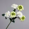 Nova Flor Rosa de Pétalas Dobráveis com 3 Cabeças para Salão de Casamento Hotel Decoração Suave Vitrine de Flores Parede de Fundo Flor Artificial Transfronteiriça