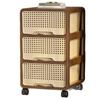 Gabinete de Almacenamiento Tipo Cajón Gabinete de Almacenamiento Sin Instalación Estilo Antiguo Hogar Sala de Estar Gabinete de Snacks Multicapa Gabinete de Noche para Dormitorio