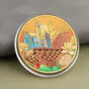 Monedas conmemorativas de ciudades, recuerdos turísticos, monedas coloridas en relieve con paisajes arquitectónicos de Beijing, Shanghái y Nanjing, monedas conmemorativas coleccionables