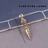 Vajra de Cobre Imitado com Diamantes, Arma Ritualística Estilo Xizang, Vajra para Subjugar Demônios, Presente Cultural e Criativo Tântrico, Pingente Chaveiro de Carro, Pequeno Acessório