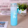 Taza de Vidrio Mate Degradado de Colorido Estilo Coreano para Pareja Taza Portátil de Laca para Hombres y Mujeres Taza para Pareja para Estudiantes