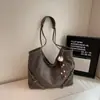 Moda Occidental Retro Bolso de Hombro de Gran Capacidad para Mujer 2025 Invierno Nuevo Bolso Tote Casual para el Trabajo Bolso de Axila