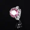 Joia Huabi Nova 2024 Banhada a Ouro Cobre Coríndon Redondo Lótus Conjunto Feminino 12mm