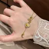 Collar de Segunda Mano de Lujo Ligero con Corazón de Zirconia, Luna y Borla para Mujer, Cadena de Cuello de Gama Alta, Única y de Moda, Cadena para Clavícula