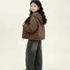 Nova jaqueta fina de algodão para outono e inverno para meninas, estilo coreano casual, quente e confortável, adequada para meninas jovens, e fornece calor contra o frio