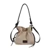 Bolsa grande de camurça retrô para mulheres, nova bolsa de balde coreana da moda 2026, bolsa tote de alta qualidade, bolsa de ombro