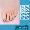 Zhengxiang Nuevo Estilo Pegatinas Brillantes para Uñas de Cebolla Pura Pegatinas para Uñas de los Pies Pegatinas para Uñas de los Pies Ojo de Gato Degradado Pegatinas Blancas Impermeables para Manicura de Pies