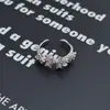 Estilo Dulce de Niña Plata Rosa Diamante Colorido Tesoro Lazo Estrella Corona Anillo Abierto Anillo de Apilamiento de Nicho para Mujeres