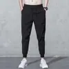 Pantalones casuales de cachemir de otoño e invierno para hombre, pantalones deportivos holgados de talla grande gruesos con forro polar, pantalones cálidos rectos con cordones en los tobillos