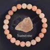 Pulsera Popular Transfronteriza Temu Xiyin Tk con Cuentas Hecha de Aventurina Verde Ojo de Tigre Pulsera Elástica Hecha a Mano