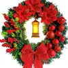 Nova guirlanda de lamparina a óleo tridimensional de Natal transfronteiriça suprimentos de decoração de feriado pendente de porta adereços de cenário para locais