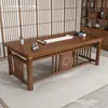 Escritorio de Oficina y Silla de Madera Maciza China Set Escritorio para Sala de Estudio Escritorio de Computadora Mesa de Dibujo Mesa de Café Mesa de Té para Oficina Comercial de Preparación en Seco
