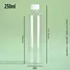 Botellas dispensadoras de plástico transparente para mascotas para cosméticos, botellas vacías dispensadoras de líquido, botellas de plástico esbeltas con tapa blanca, suministro directo desde stock