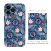Funda Estilo Retro con Líneas Florales para Teléfono Manzana 17 iPhone 18 Pro Max Proceso de Transferencia de Calor Película 15 Estuche Duro