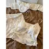 Conjunto de Pijama Camisola Doce e Puro Desejo Estilo Ins para Mulheres, Adequado para o Verão, Pode Ser Usado Fora, com Bojos, Regata e Shorts
