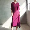 Lingying Vestido Plissado T011 Em Estoque Miyake Outono 2026 Conjunto de Vestido Duas Peças Conjunto Elegante e Simples