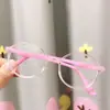 Nuevas gafas coreanas para niños anti luz azul color gelatina montura de gafas de buceo gafas de lectura de moda espejo plano