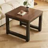 Mesa de centro cuadrada pequeña, Mesa de té baja cuadrada para el hogar, Mesa auxiliar para ventanal, Mesa de comedor de madera maciza, Mesa cuadrada de madera simple