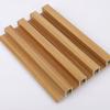Grelha de Fibra de Bambu PVC Luxo Leve Textura de Madeira Imitação 160 Oca Pequena Placa de Parede Alta com Sulcos Côncavos e Convexos Fabricante Impermeável Parede Interna